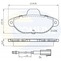 CBP22383 COMLINE Комплект гальмівних колодок дисковий гальм