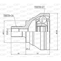 CVJ5699.10 OPEN PARTS Шарнирный комплект, Привідний вал