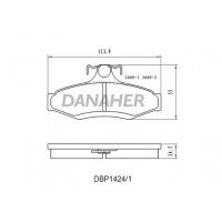 DBP1424/1 DANAHER Комплект гальмівних колодок дисковий гальм