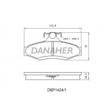 DBP1424/1 DANAHER Комплект гальмівних колодок дисковий гальм