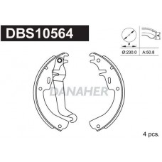 DBS10564 DANAHER Комплект гальмівних колодок