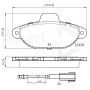 ADB22383 COMLINE Комплект гальмівних колодок дисковий гальм