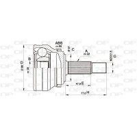 CVJ5109.10 OPEN PARTS Шарнирный комплект, Привідний вал