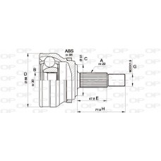 CVJ5109.10 OPEN PARTS Шарнирный комплект, Привідний вал