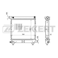 MK-1248 ZEKKERT Радіатор охолодження двигуна