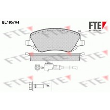 BL1957A4 FTE Комплект гальмівних колодок дисковий гальм