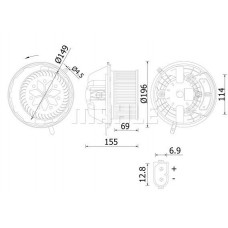 AB 219 000S MAHLE Вентилятор салону