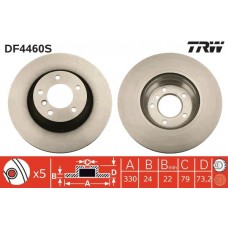 DF4460S TRW Гальмівний диск