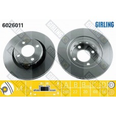 6026011 GIRLING Гальмівний диск