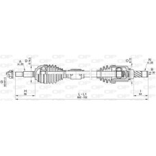 DRS6472.00 OPEN PARTS Привідний вал