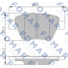 FO 691581 FOMAR Friction Комплект гальмівних колодок дисковий гальм