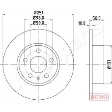 DP-0202C JAPANPARTS Гальмівний диск