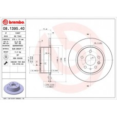 08.1395.40 BREMBO Гальмівний диск