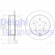 BG4198 DELPHI Гальмівний диск
