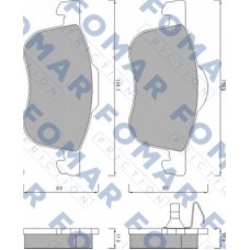 FO 673481 FOMAR Friction Комплект гальмівних колодок дисковий гальм