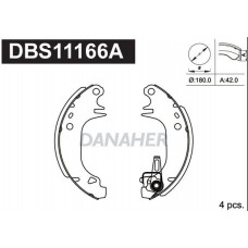 DBS11166A DANAHER Комплект гальмівних колодок