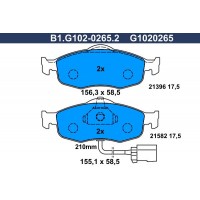 B1.G102-0265.2 GALFER Комплект гальмівних колодок дисковий гальм