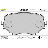301534 VALEO Комплект гальмівних колодок дисковий гальм