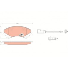 GDB1723 TRW Комплект гальмівних колодок дисковий гальм