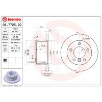 08.7725.20 BREMBO Гальмівний диск