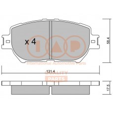 704-17185 IAP QUALITY PARTS Комплект гальмівних колодок дисковий гальм