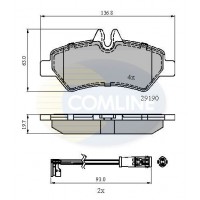 CBP21556 COMLINE Комплект гальмівних колодок дисковий гальм
