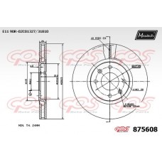 875608 MAXTECH Гальмівний диск