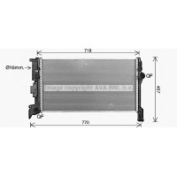 VO2304 AVA QUALITY COOLING Радіатор охолодження двигуна