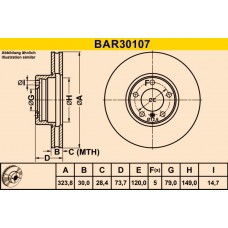 BAR30107 BARUM Гальмівний диск