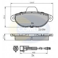 CBP2509 COMLINE Комплект гальмівних колодок дисковий гальм