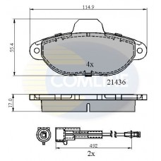 CBP2509 COMLINE Комплект гальмівних колодок дисковий гальм