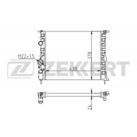 MK-1058 ZEKKERT Радіатор охолодження двигуна
