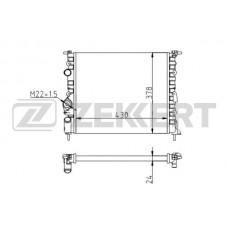 MK-1058 ZEKKERT Радіатор охолодження двигуна