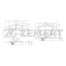 BS-1143 ZEKKERT Комплект гальмівних колодок дисковий гальм