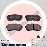 24320.155.1 ZIMMERMANN КомплеК т гальмівних колодок, дискове гальмо