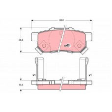 GDB3174 TRW Комплект гальмівних колодок дисковий гальм