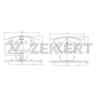 BS-1163 ZEKKERT Комплект гальмівних колодок дисковий гальм