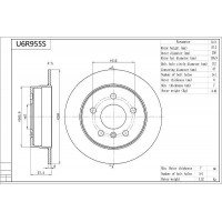 U6R955S AISIN Гальмівний диск