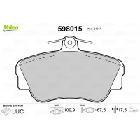 598015 VALEO Комплект гальмівних колодок дисковий гальм
