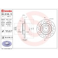 08.9148.1X BREMBO Гальмівний диск
