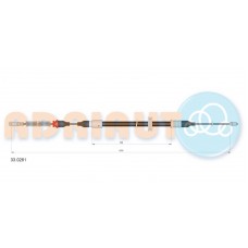 330261 ADRIAUTO OPEL Трос гальма лів. Corsa B 93-