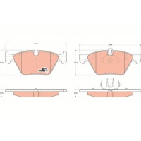 GDB1559 TRW Комплект гальмівних колодок дисковий гальм