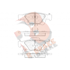 RB1989 R BRAKE Комплект гальмівних колодок дисковий гальм