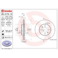 09.C173.11 BREMBO Гальмівний диск