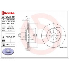09.C173.11 BREMBO Гальмівний диск
