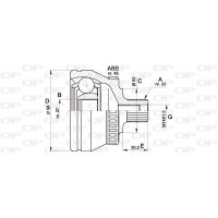 CVJ5368.10 OPEN PARTS Шарнирный комплект, Привідний вал