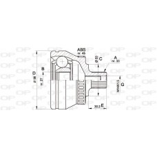 CVJ5368.10 OPEN PARTS Шарнирный комплект, Привідний вал