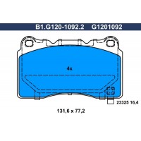 B1.G120-1092.2 GALFER Комплект гальмівних колодок дисковий гальм