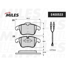 E400533 MILES КомплеК т гальмівних колодок, дискове гальмо