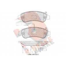 RB1804-203 R BRAKE Комплект гальмівних колодок дисковий гальм